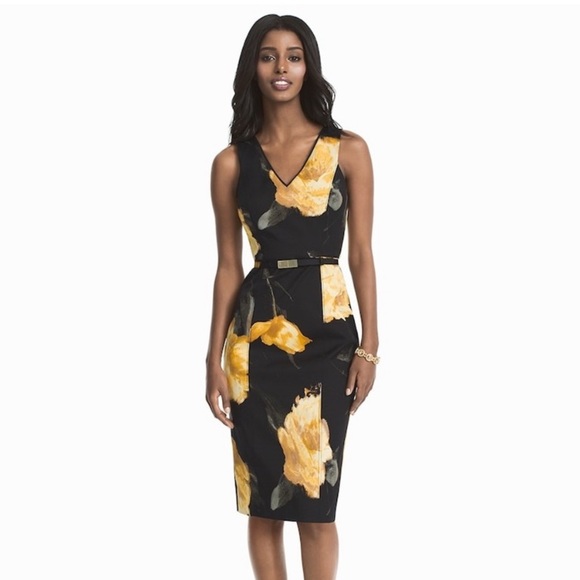 White House Black Market Dresses & Skirts - White House Black Market Floral Sheath Dress
